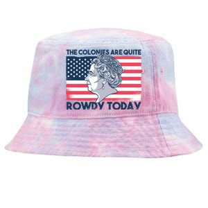 Queen Of England American Flag Tie-Dyed Bucket Hat