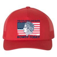 Queen Of England American Flag Yupoong Adult 5-Panel Trucker Hat