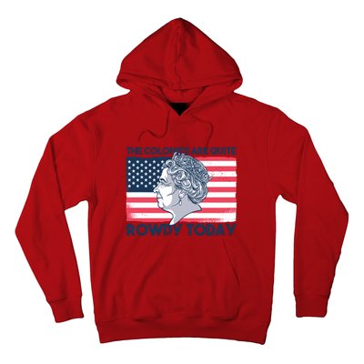 Queen Of England American Flag Hoodie