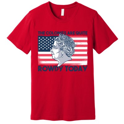 Queen Of England American Flag Premium T-Shirt