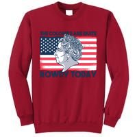 Queen Of England American Flag Tall Sweatshirt