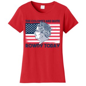 Queen Of England American Flag Women's T-Shirt