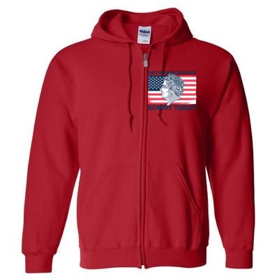 Queen Of England American Flag Full Zip Hoodie