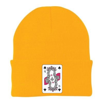 Queen Of Spades Knit Cap Winter Beanie