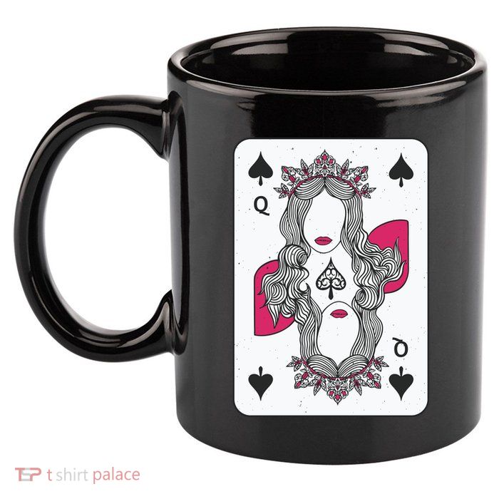 Queen Of Spades 11oz C Handle Ceramic Mug