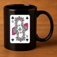 Queen Of Spades 11oz C Handle Ceramic Mug