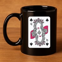 Queen Of Spades 11oz C Handle Ceramic Mug
