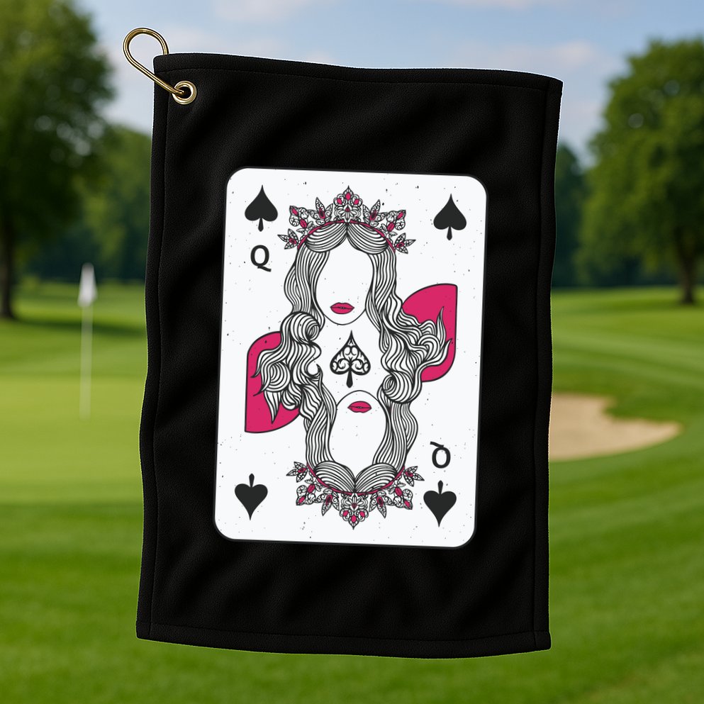 Queen Of Spades Golf Towel
