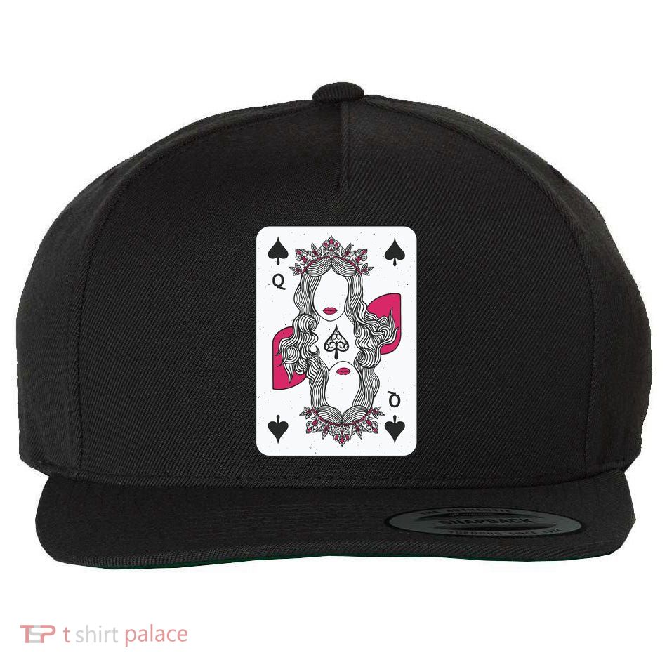 Queen Of Spades Wool Snapback Cap