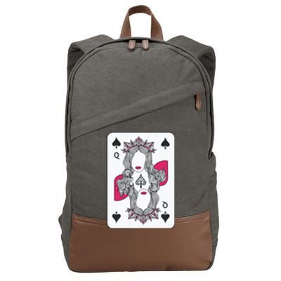 Queen Of Spades Cotton Canvas Backpack