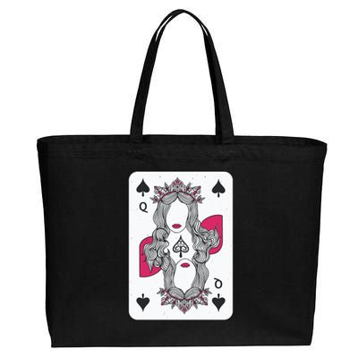 Queen Of Spades Cotton Canvas Jumbo Tote