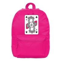 Queen Of Spades 16 in Basic Backpack