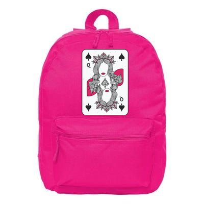 Queen Of Spades 16 in Basic Backpack