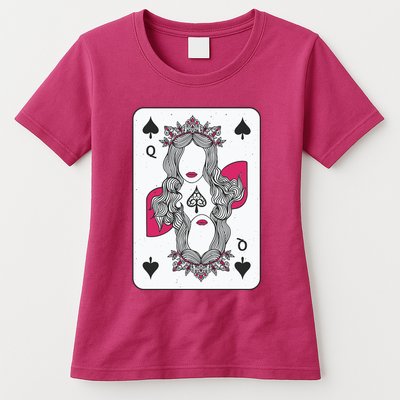 Queen Of Spades Womens T-Shirt