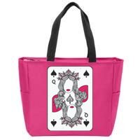 Queen Of Spades Zip Tote Bag