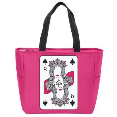 Queen Of Spades Zip Tote Bag