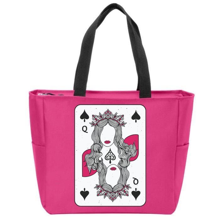 Queen Of Spades Zip Tote Bag