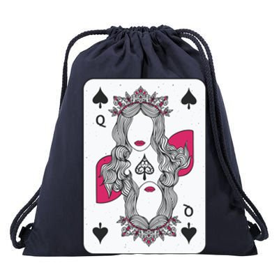 Queen Of Spades Drawstring Bag