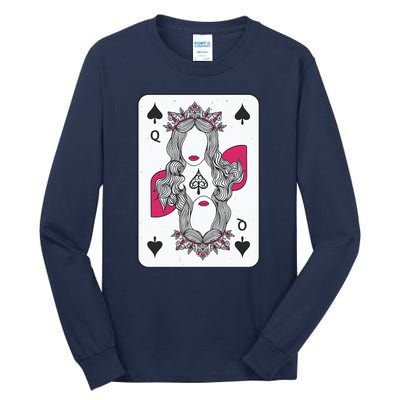 Queen Of Spades Tall Long Sleeve T-Shirt