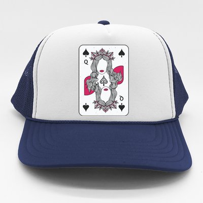 Queen Of Spades Trucker Hat