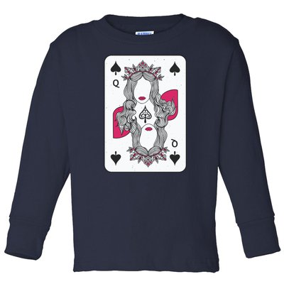 Queen Of Spades Toddler Long Sleeve Shirt