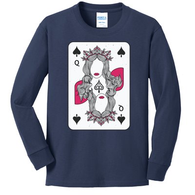 Queen Of Spades Kids Long Sleeve Shirt