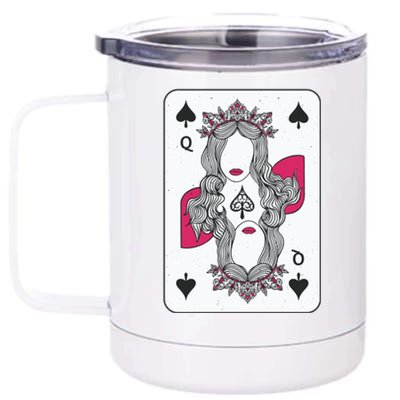 Queen Of Spades 12 oz Stainless Steel Tumbler Cup