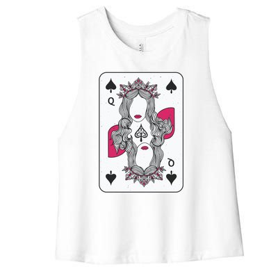 Queen Of Spades Women's Racerback Cropped Tank