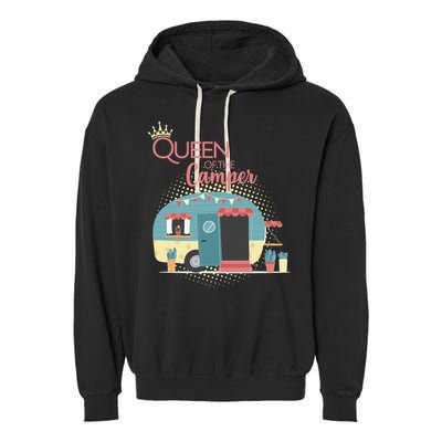 Queen Of The Camper Garment-Dyed Fleece Hoodie