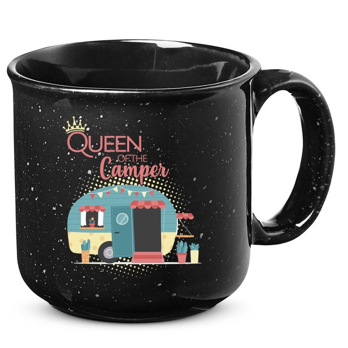 Queen Of The Camper 15oz Campfire Ceramic Mug