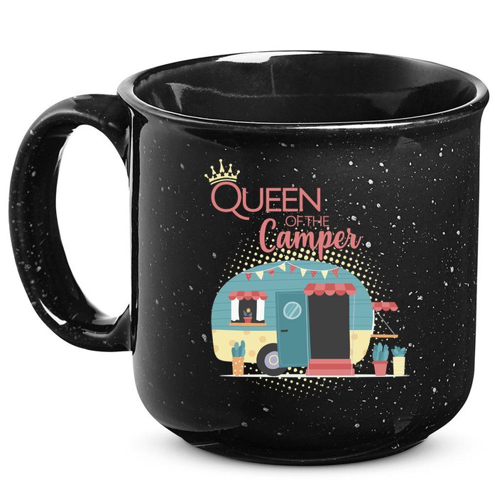 Queen Of The Camper 15oz Campfire Ceramic Mug