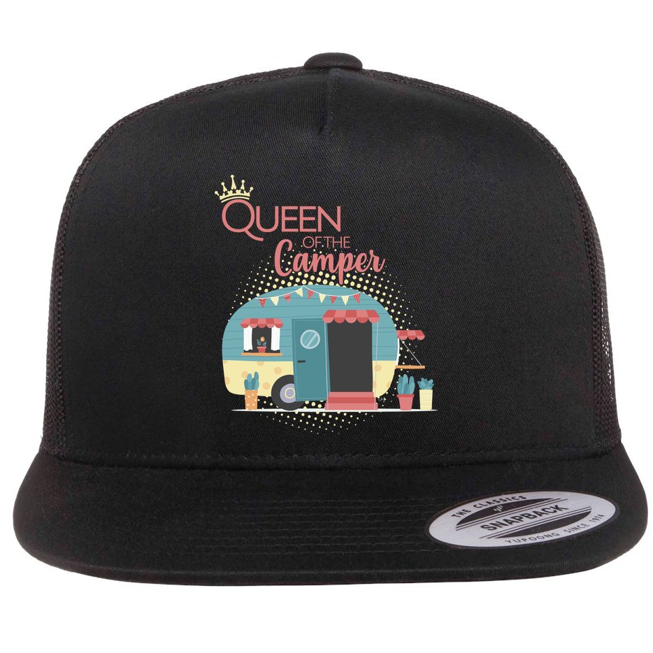 Queen Of The Camper Flat Bill Trucker Hat