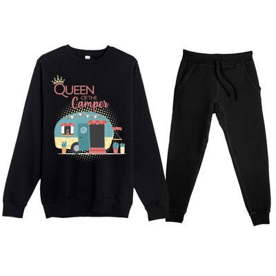 Queen Of The Camper Premium Crewneck Sweatsuit Set