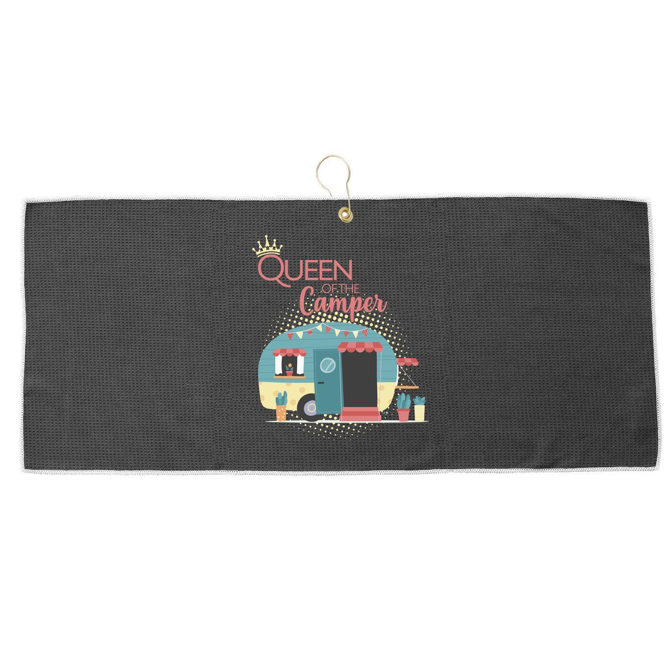 Queen Of The Camper Large Microfiber Waffle Golf Towel