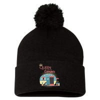 Queen Of The Camper Pom Pom 12in Knit Beanie