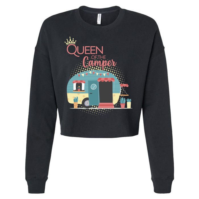 Queen Of The Camper Cropped Pullover Crew