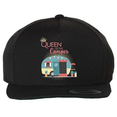 Queen Of The Camper Wool Snapback Cap