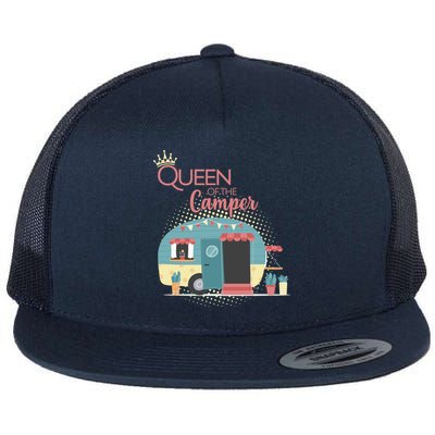 Queen Of The Camper Flat Bill Trucker Hat