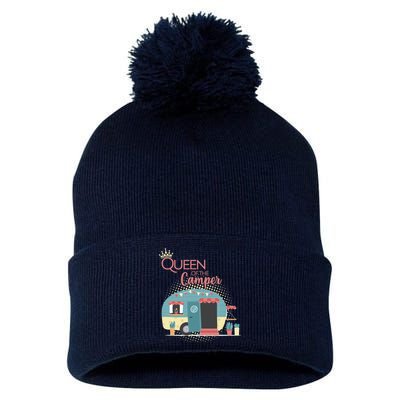 Queen Of The Camper Pom Pom 12in Knit Beanie