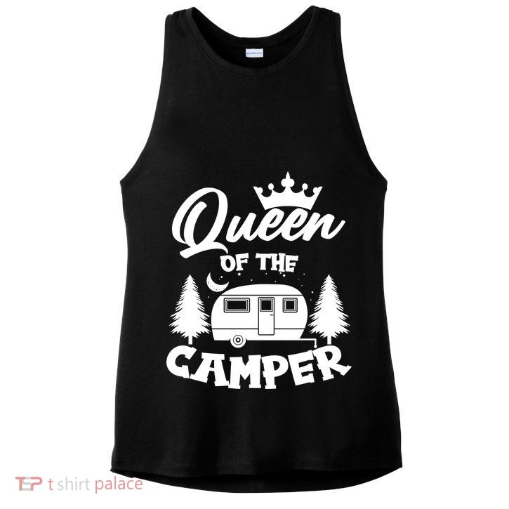 Queen of the Camper Funny Camping Ladies PosiCharge Tri-Blend Wicking Tank