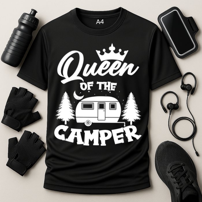Queen of the Camper Funny Camping Cooling Performance Crew T-Shirt