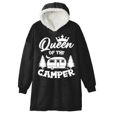 Queen of the Camper Funny Camping Hooded Wearable Blanket
