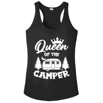 Queen of the Camper Funny Camping Ladies PosiCharge Competitor Racerback Tank