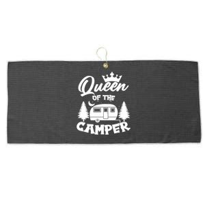 Queen of the Camper Funny Camping Large Microfiber Waffle Golf Towel