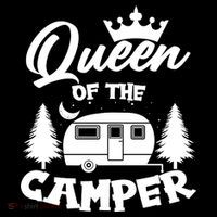 Queen of the Camper Funny Camping Baby Bodysuit
