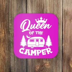 Queen of the Camper Funny Camping Coaster