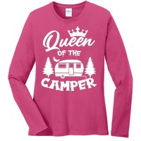 Queen of the Camper Funny Camping Ladies Long Sleeve Shirt