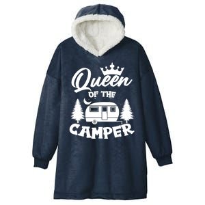 Queen of the Camper Funny Camping Hooded Wearable Blanket