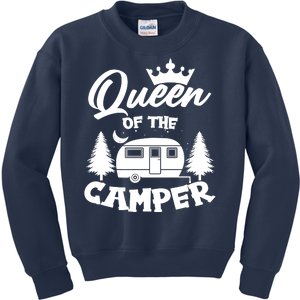 Queen of the Camper Funny Camping Kids Sweatshirt