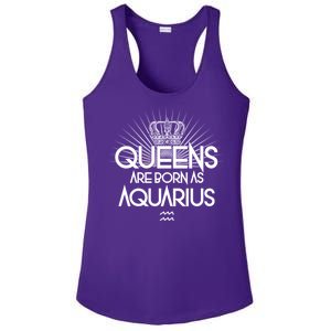 Queens Are Born As Aquarius Ladies PosiCharge Competitor Racerback Tank